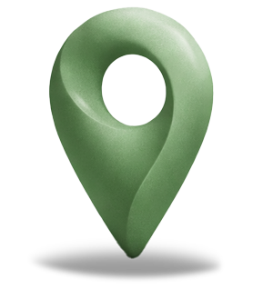 A green map marker.