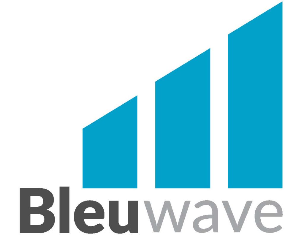 Bleuwave logo on a white background.