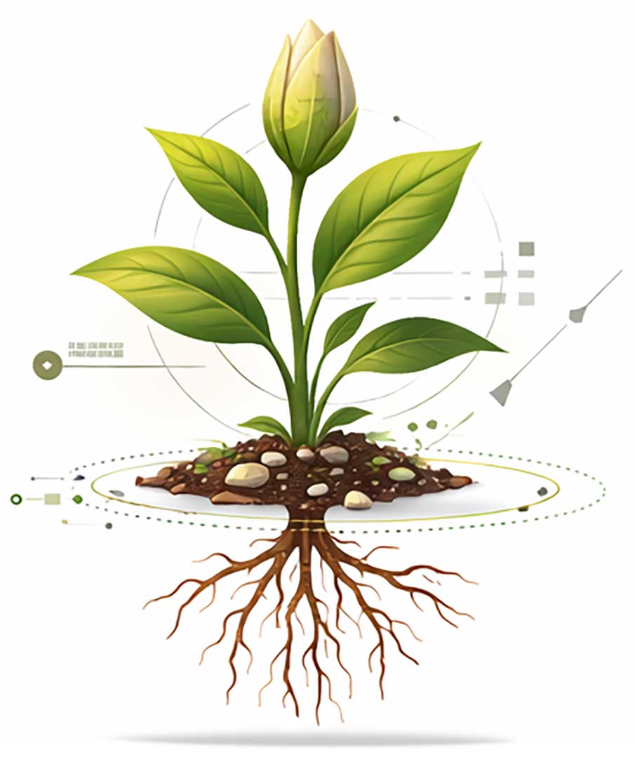 An icon of an emerging plant.