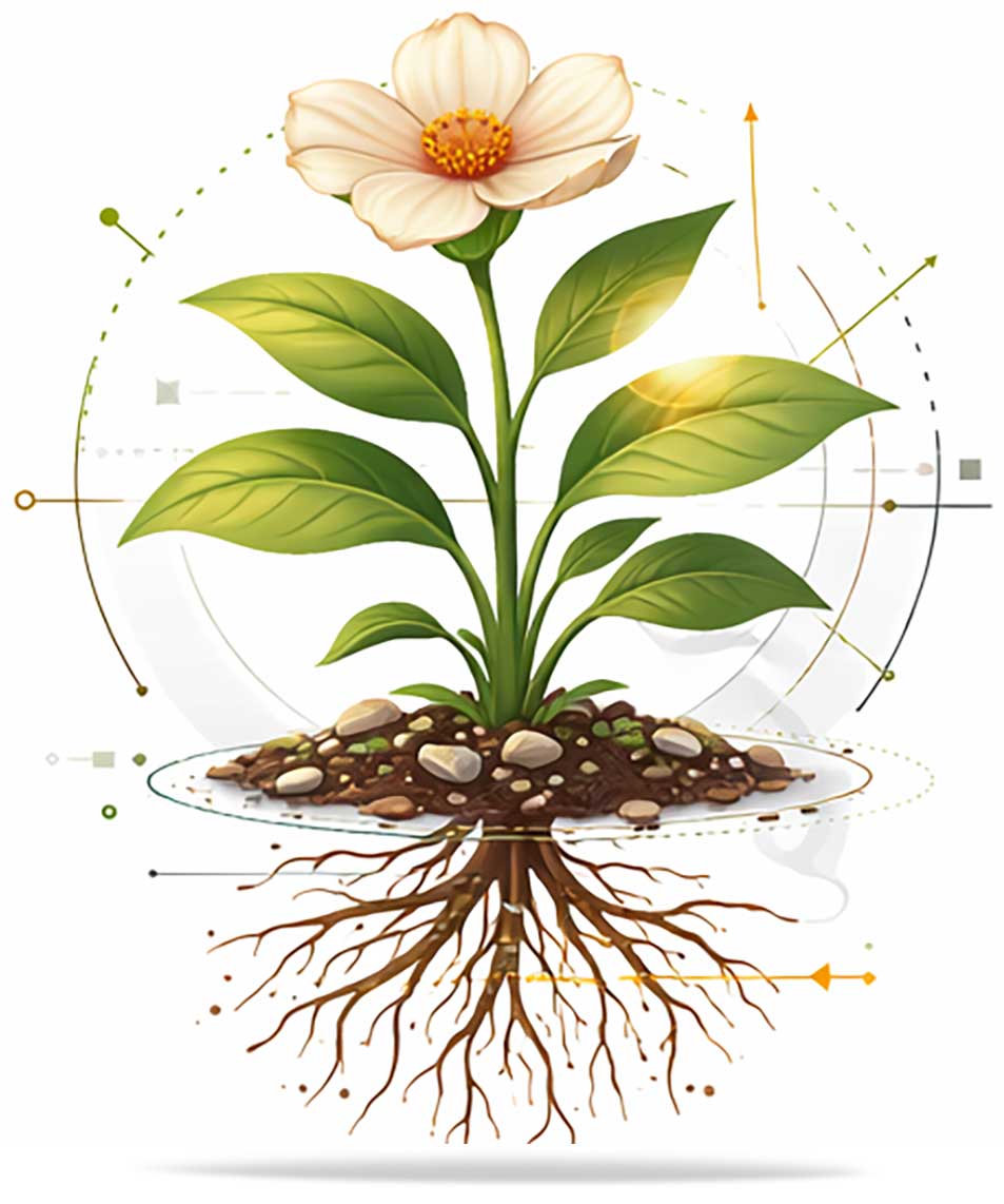 An icon of an blossoming plant.